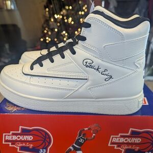Patrick Ewing White/Black Rebound High-Top Athletic Shoes for Men